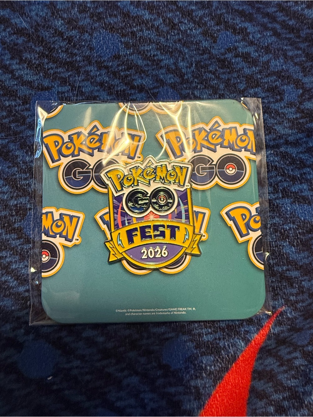 Pokemon GO Fest 2026 Teal and Yellow Collectible Pin